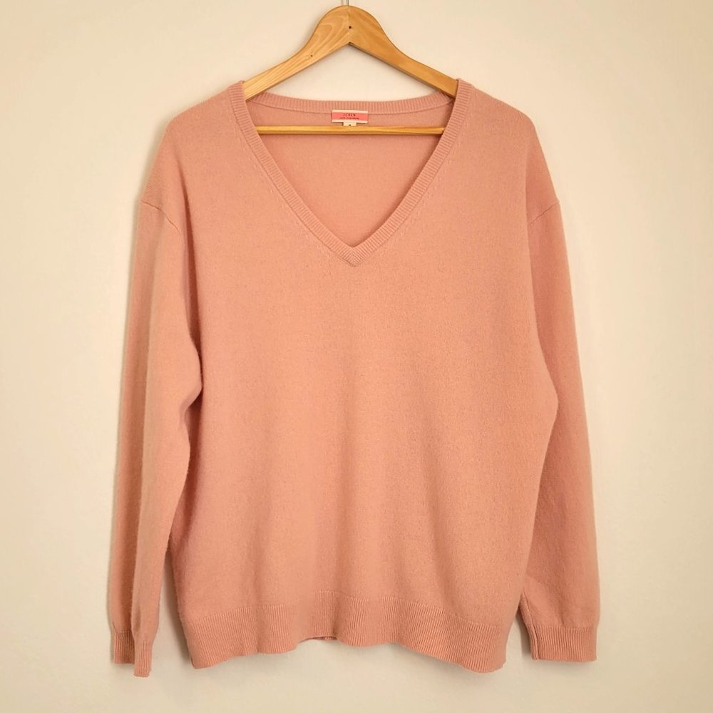 J. Crew Pink V-Neck Sweater
